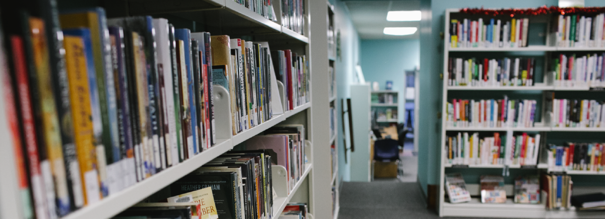 Books on a shelf