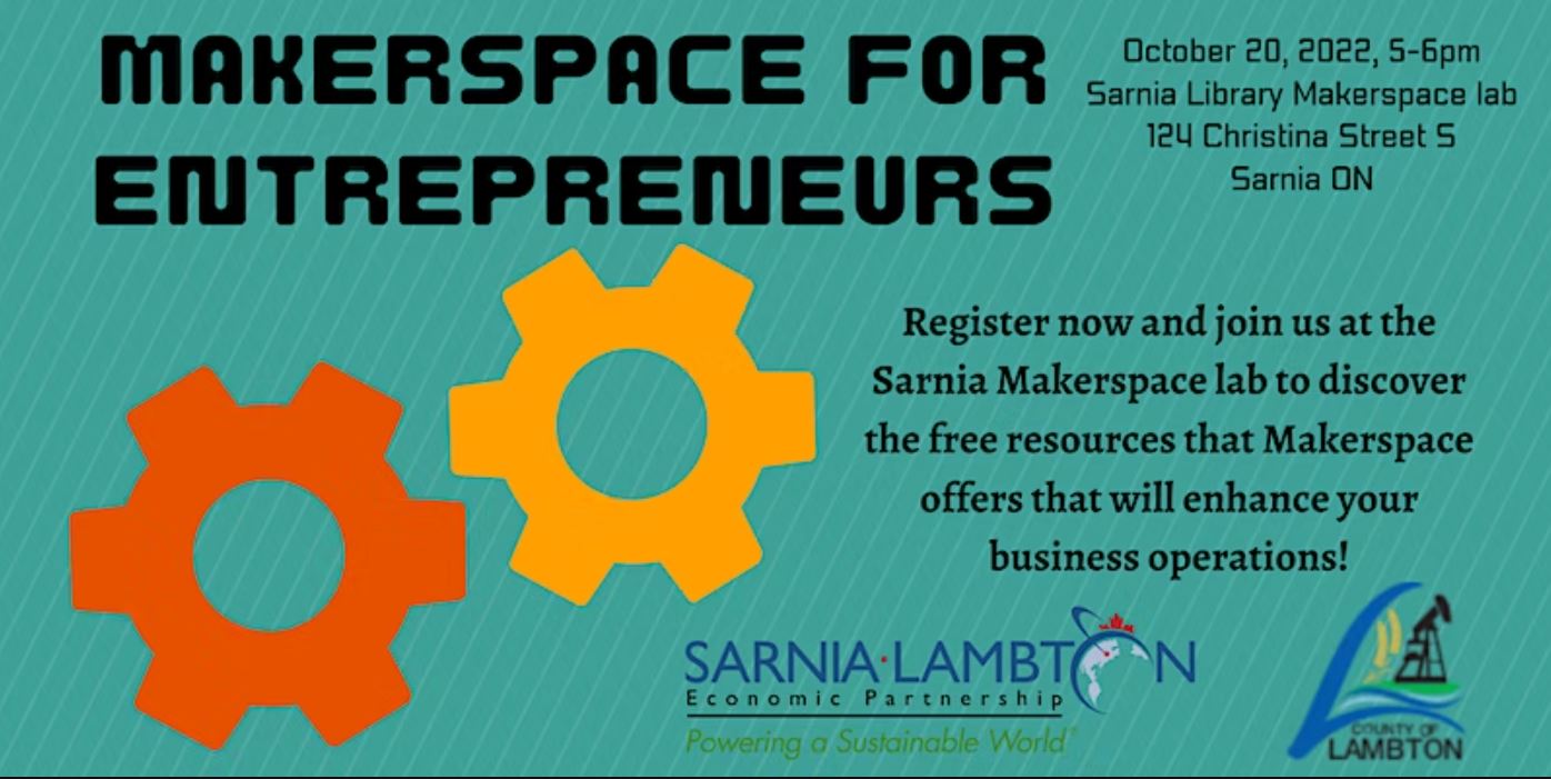 Promotional graphic for Makerspace for Entrepreneurs.