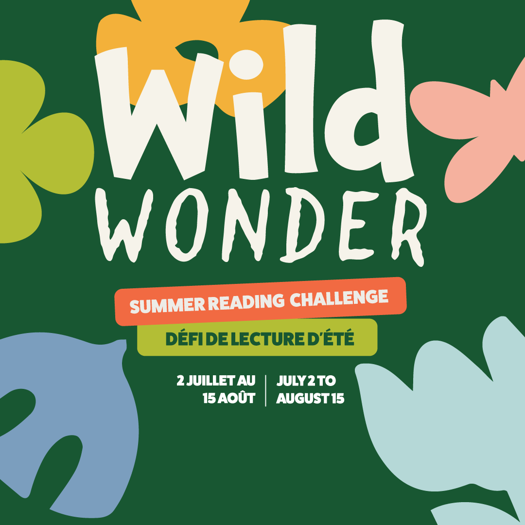Promotional graphic for the Summer Reading Challenge 2025, titled "Wild Wonder".