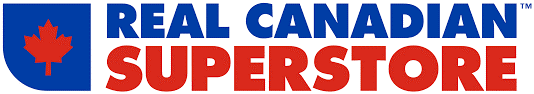 Blue and red logo reading "Real Canadian Superstore"