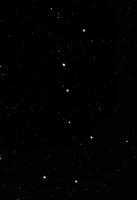 Photo of the big dipper in a dark sky.