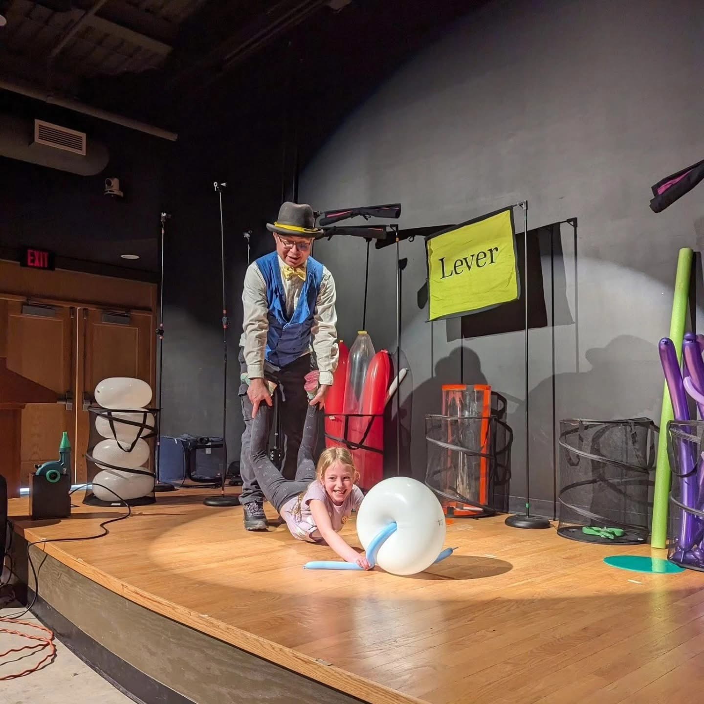 Man on a stage