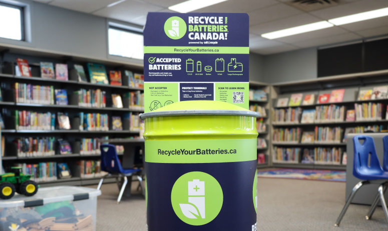 Battery recycling at Alvinston Library