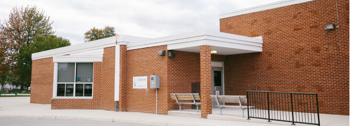 Outside of Brigden library building. 