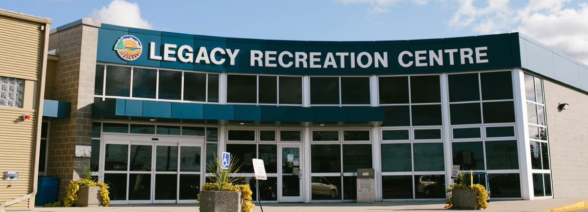 Outside of Thedford library building. 